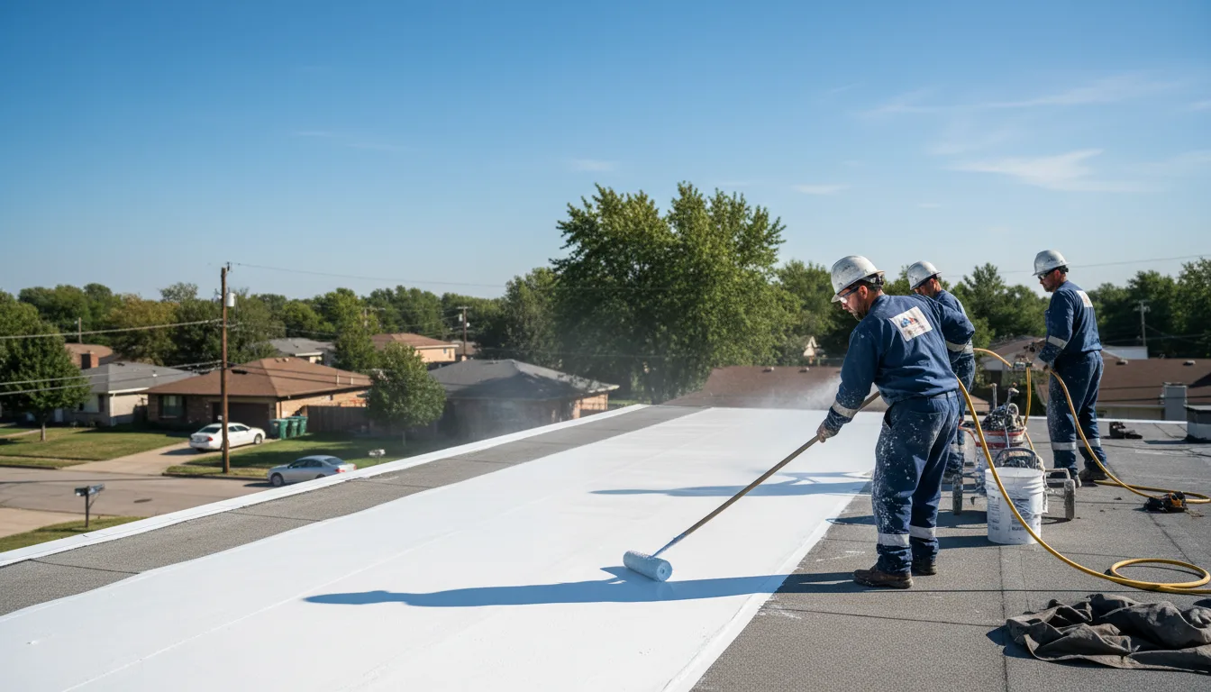 Commercial roof coating in Millerton, OK near me